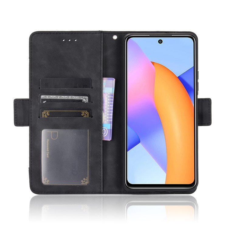 Multiple Card Slots Protective Cover for Honor 10X Lite Stand Leather Case - Black-4