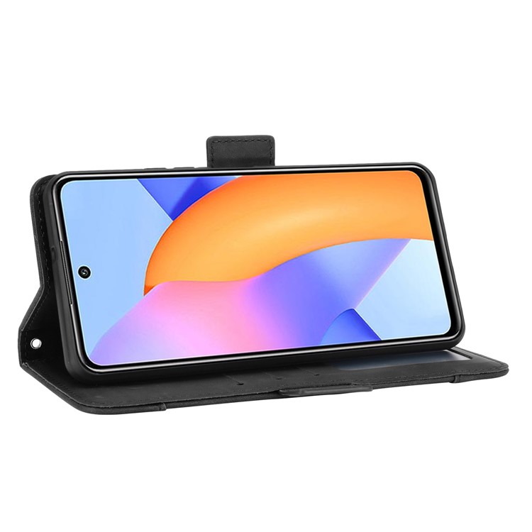 Multiple Card Slots Protective Cover for Honor 10X Lite Stand Leather Case - Black-5