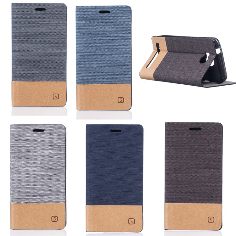 2-tone Linen Leather Card Slot Case for Huawei Y3II / Y3 II - Dark Blue-10