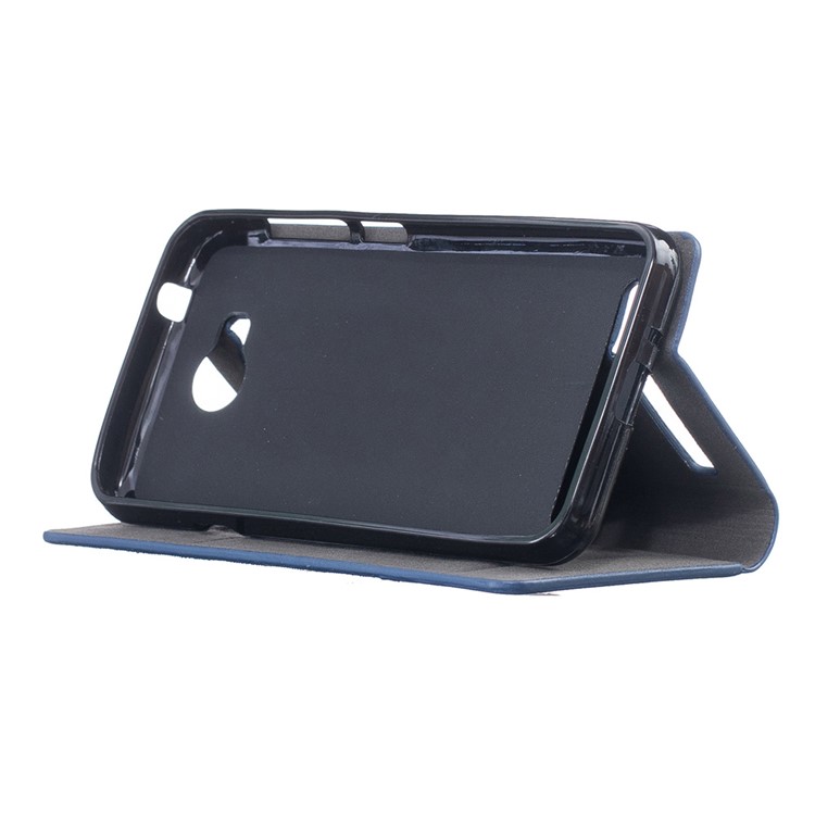 2-tone Linen Leather Card Slot Case for Huawei Y3II / Y3 II - Dark Blue-3