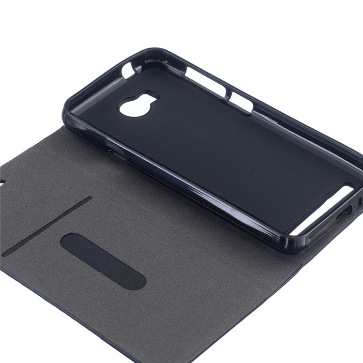 2-tone Linen Leather Card Slot Case for Huawei Y3II / Y3 II - Dark Blue-7