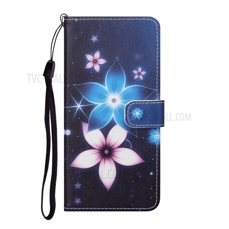 Printing Cross Texture Newly Case Stand Protector Leather Cover for Honor 10X Lite - Beautiful Flower-2