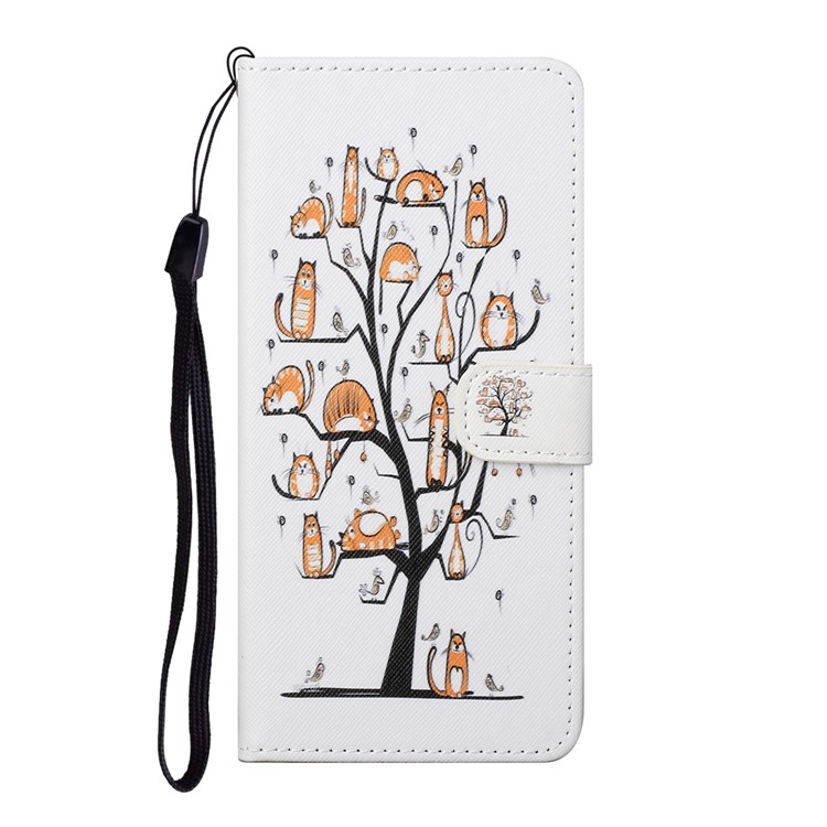 Printing Cross Texture Newly Case Stand Protector Leather Cover for Honor 10X Lite - Animal and Tree-2