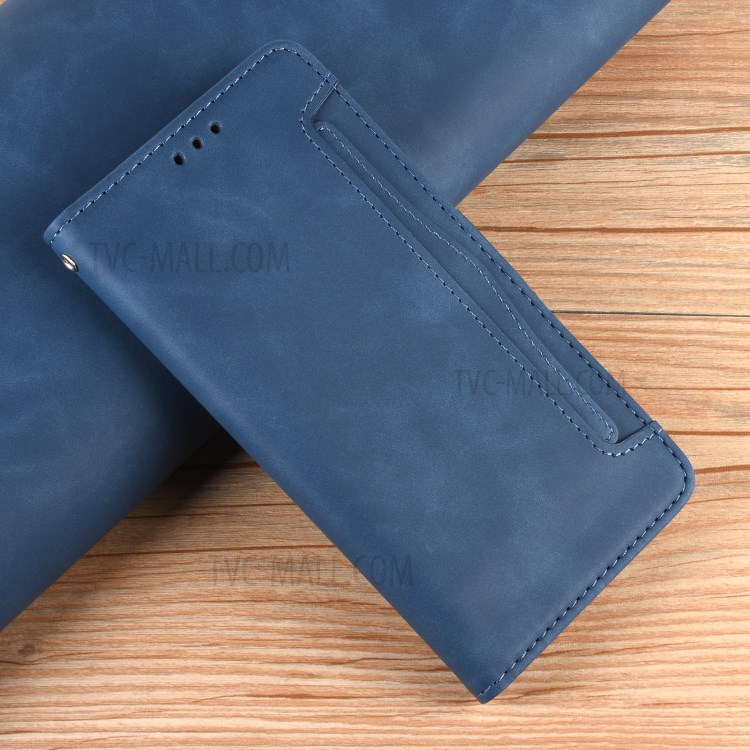 Multiple Card Slots Wallet Case Stand Leather Shell for Huawei Mate 40 - Blue-10