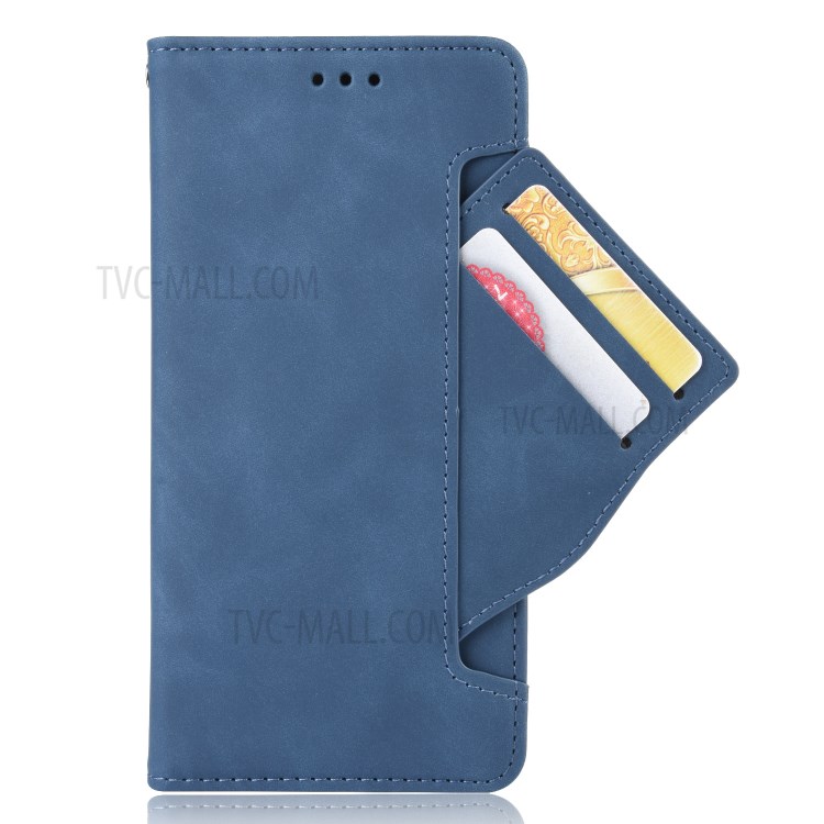 Multiple Card Slots Wallet Case Stand Leather Shell for Huawei Mate 40 - Blue-3