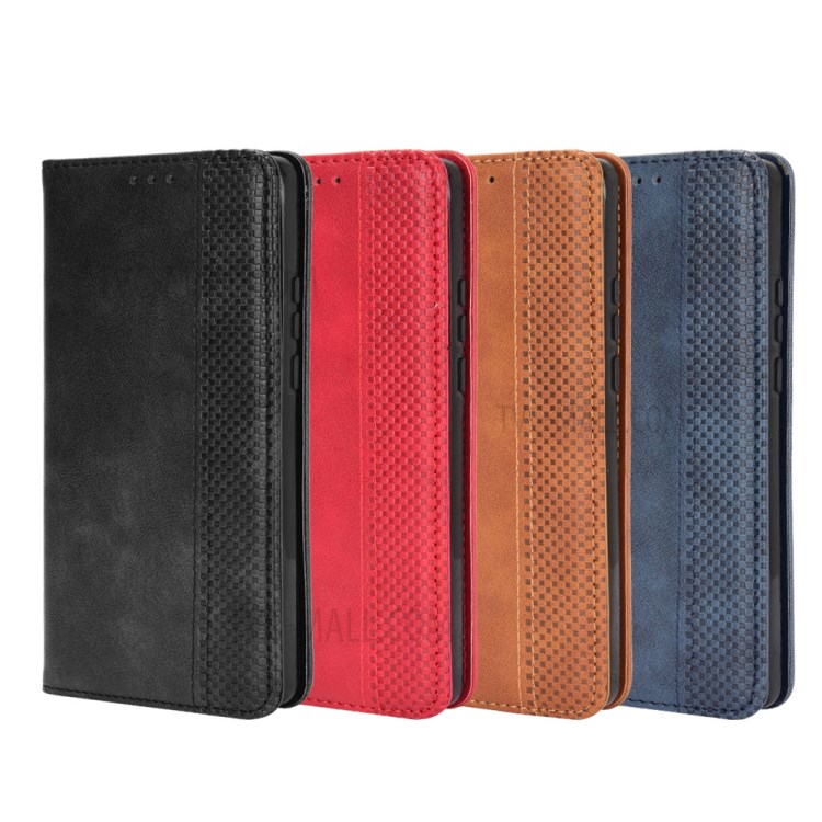 Magnetic Vintage Style Phone Case Wallet Stand Leather Cover for Huawei Mate 40 - Black-10