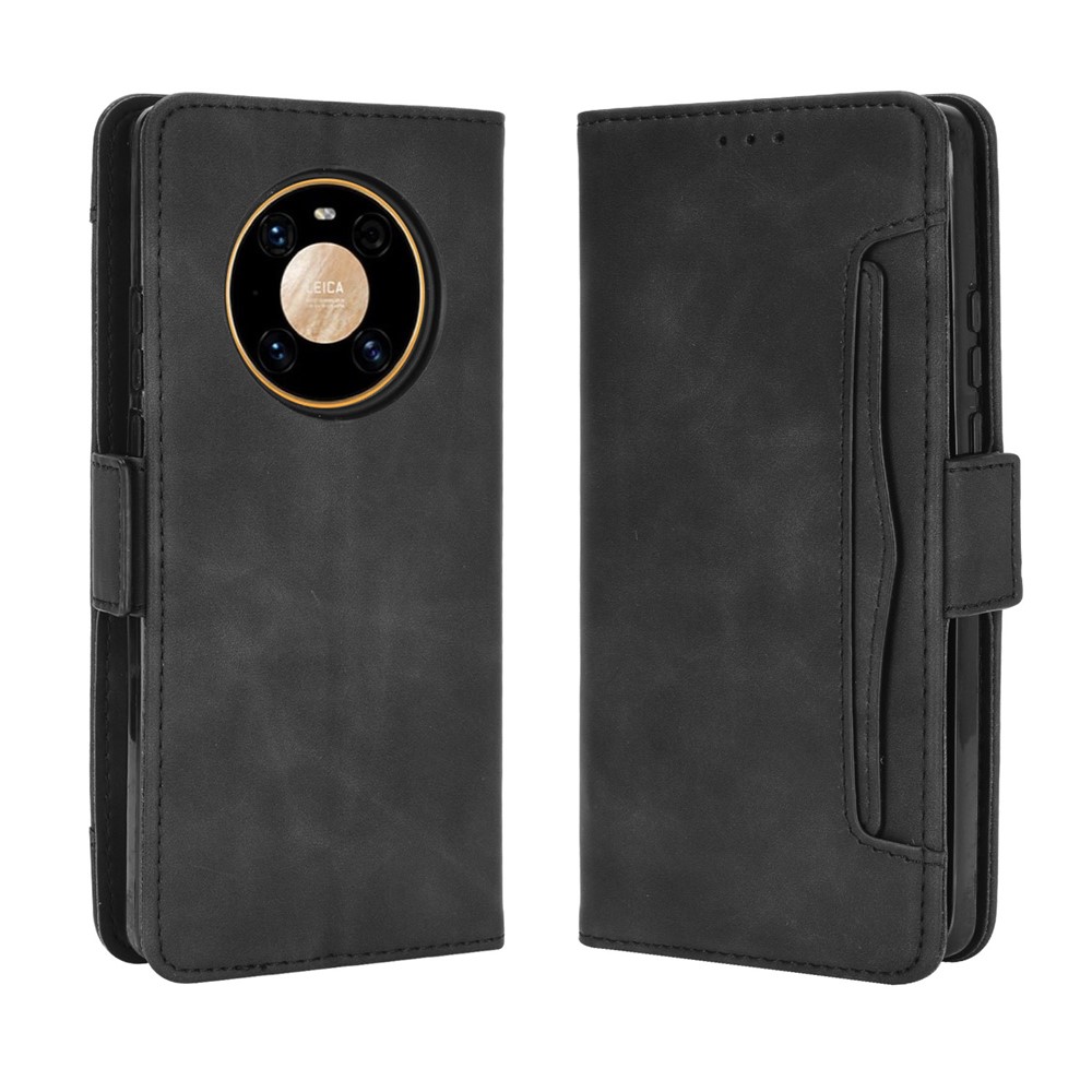 Multiple Card Slots Portefeuille Case En Cuir Pour Huawei Mate 40 Pro - Noir