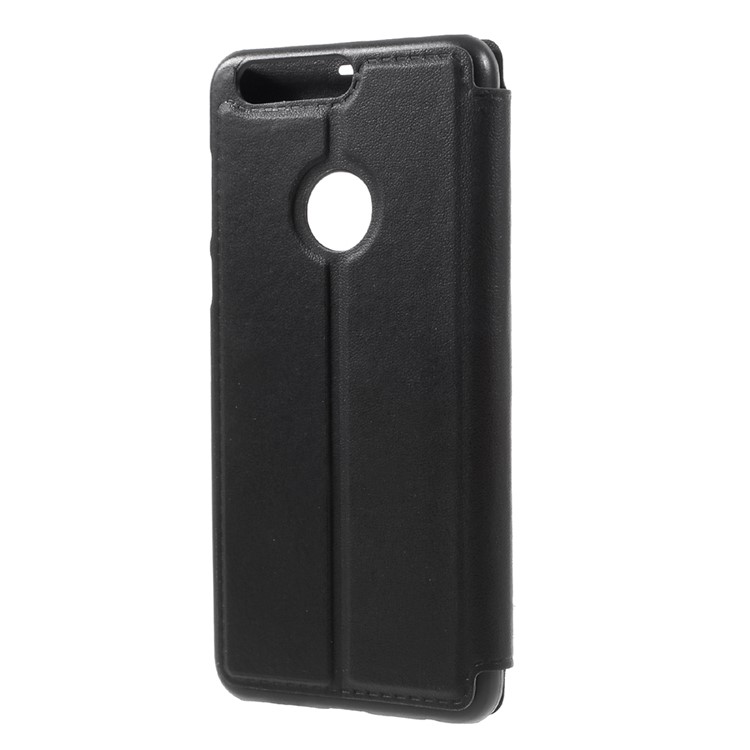 Leder Smart View Fenster Telefon Shell für Huawei Honor 8 - Schwarz-2
