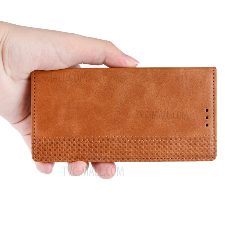 Magnetic Vintage Style Phone Case Wallet Stand Leather Cover for Huawei Mate 40 Pro - Brown-10