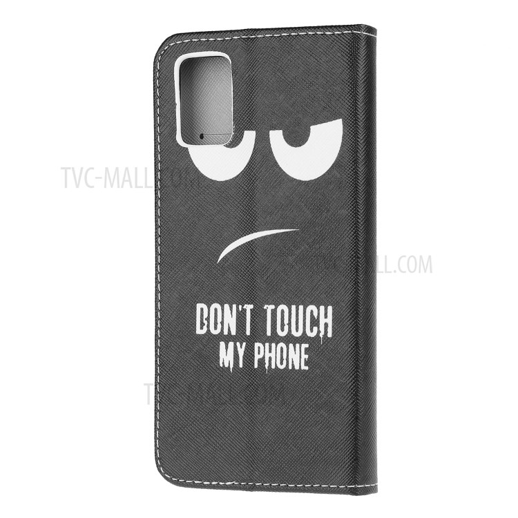 Pattern Printing Cross Texture Leather Wallet Phone Stand Protective Case for Honor 10X Lite - Don't Touch My Phone-4