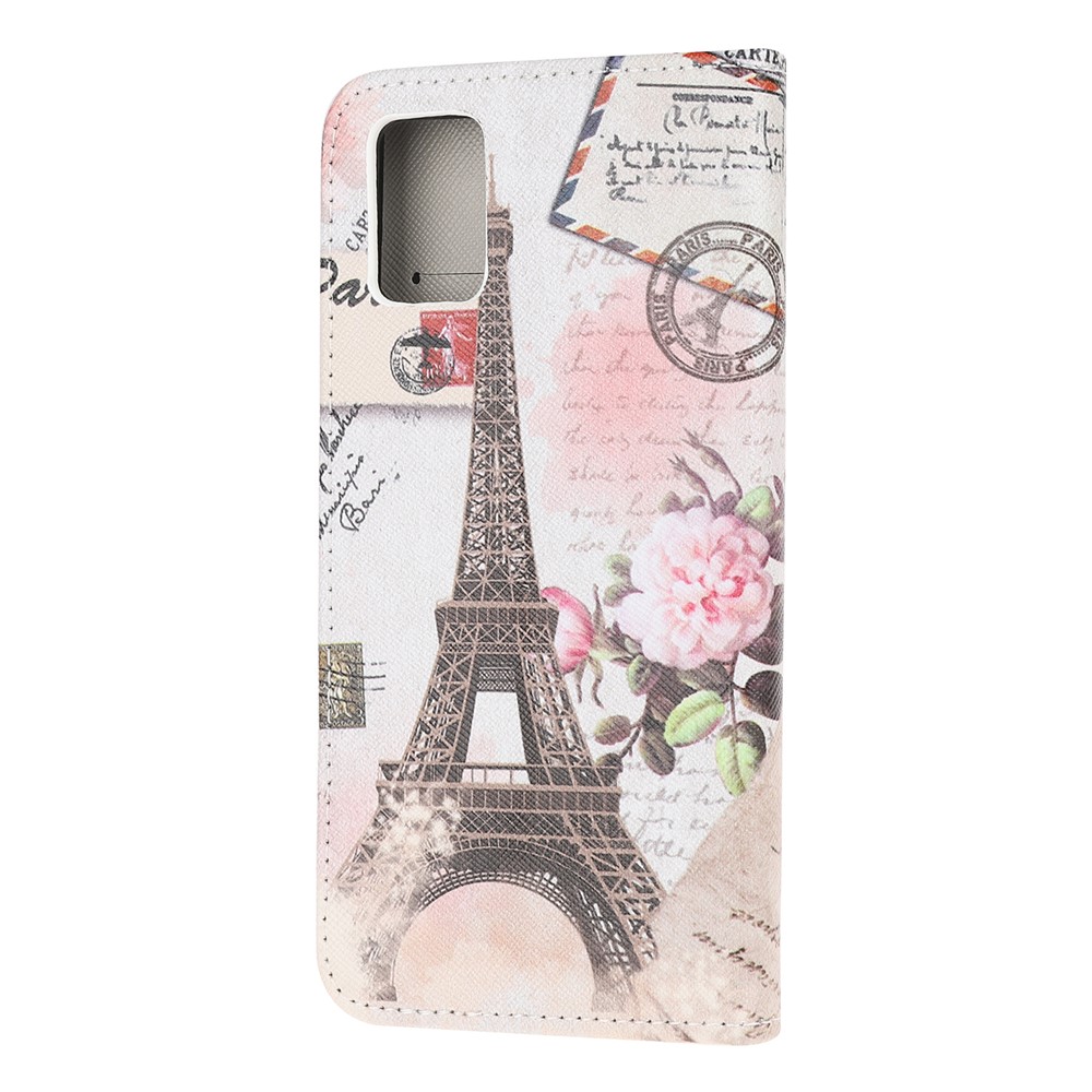 Pattern Printing Cross Texture Leather Wallet Phone Stand Protective Case for Honor 10X Lite - Tower-4