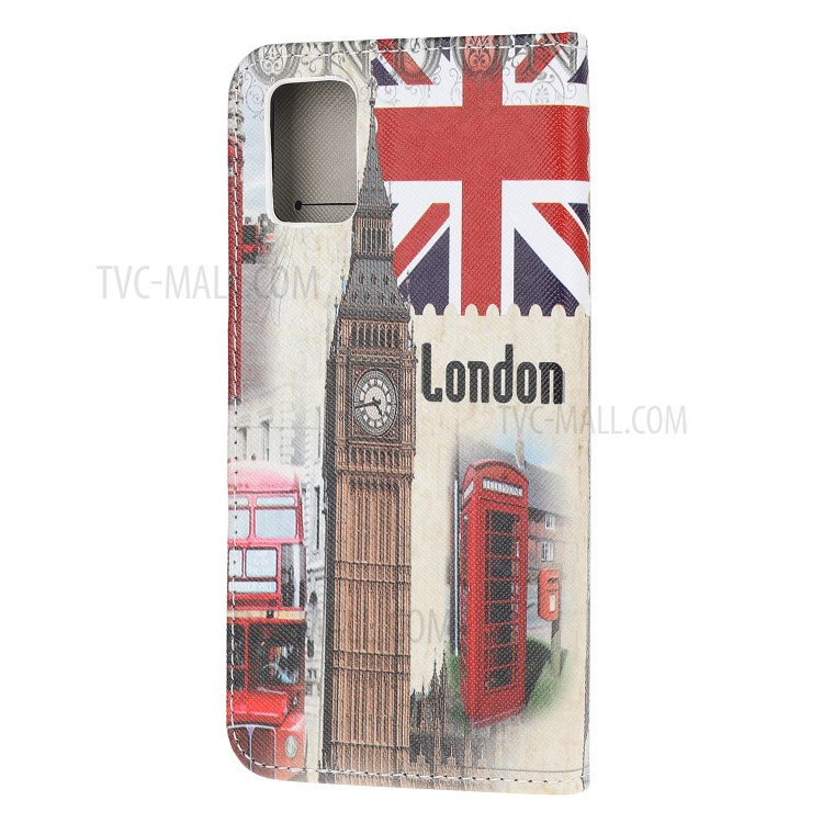 Pattern Printing Cross Texture Leather Wallet Phone Stand Protective Case for Honor 10X Lite - Big Ben-4