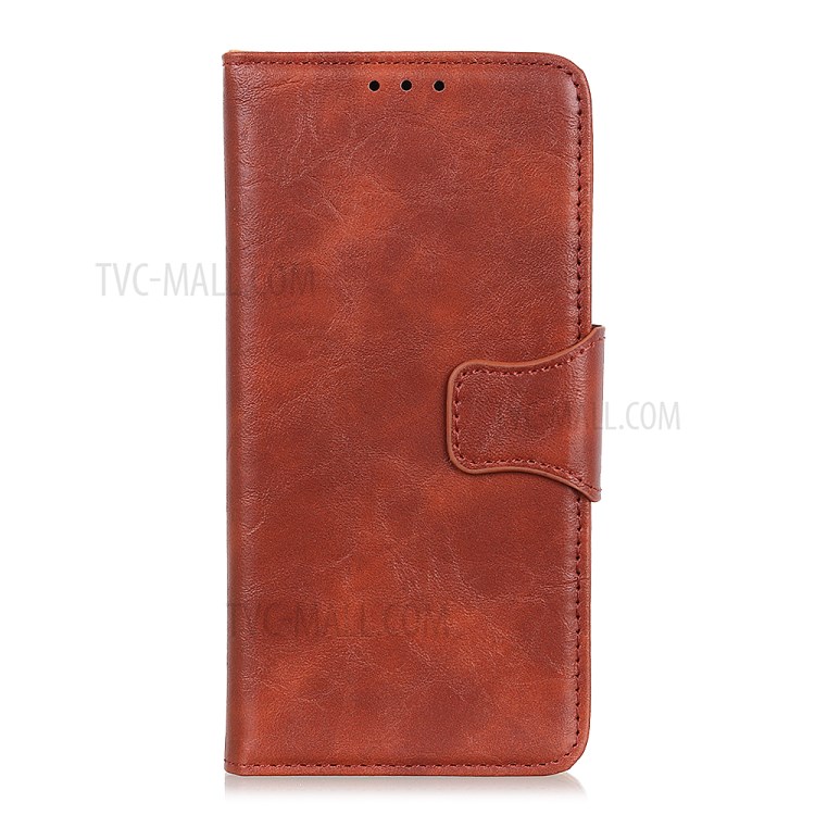 Crazy Horse PU Leather Wallet Stand Protective Shell for Honor 10X Lite - Brown-11