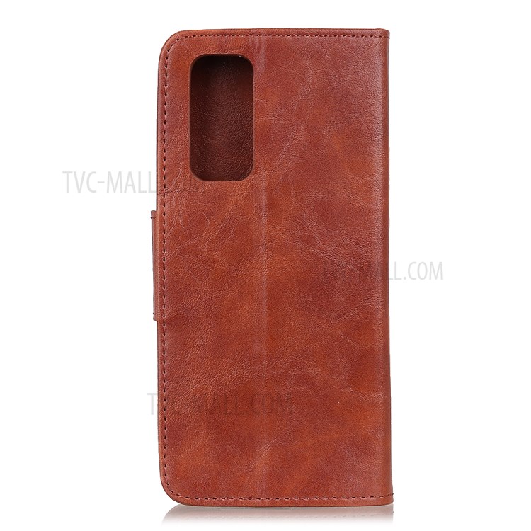 Crazy Horse PU Leather Wallet Stand Protective Shell for Honor 10X Lite - Brown-2