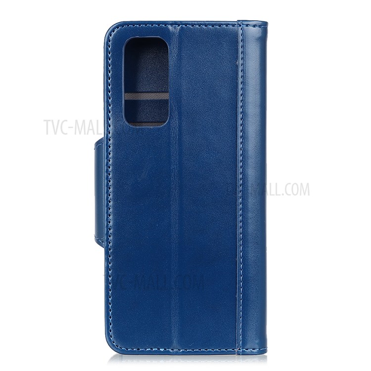 Smooth Surface PU Leather Wallet Cell Phone Stand Case for Honor 10X Lite - Blue-3