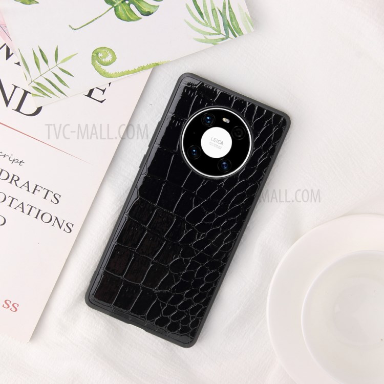 Anti-Drop PU Leather Coated Phone Cover Shell for Huawei Mate 40 Pro - Crocodile Texture-2