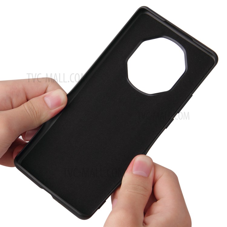 PU Кожаное Покрытие TPU + PC Phone Cover Shell Для Huawei Mate 40 RS Porsche Design - Текстура Углеродного Волокна-8