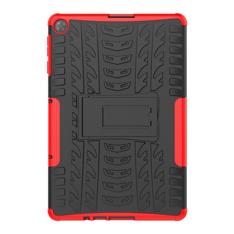 Dazzle Pattern PC + TPU Hybrid Kickstand Cover for Huawei MatePad T10 T10S - Red-5