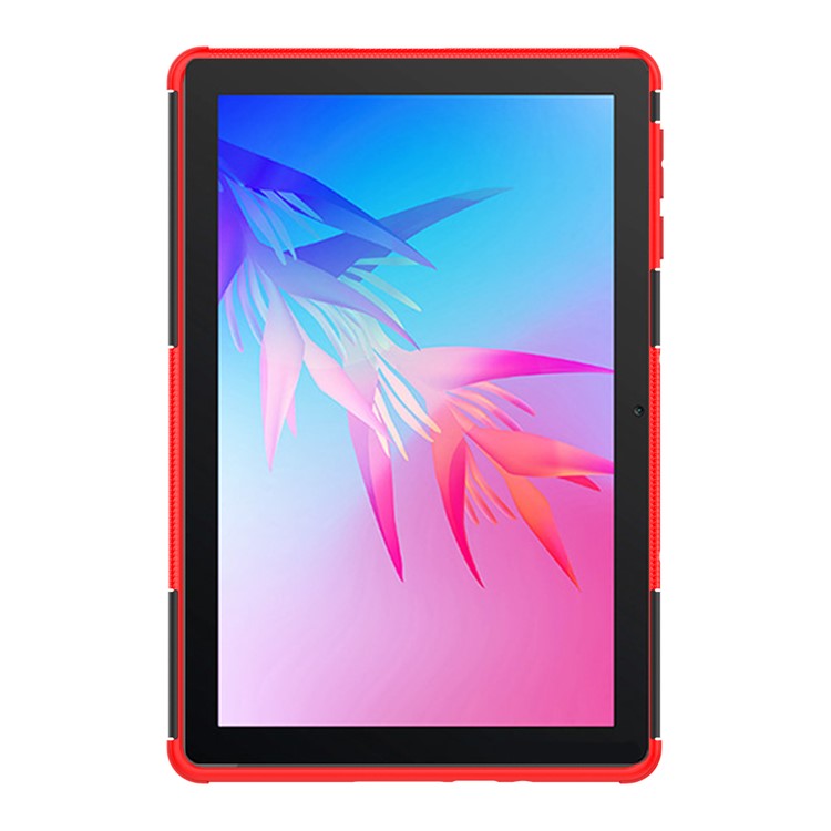 Dazzle Pattern PC + TPU Hybrid Kickstand Cover for Huawei MatePad T10 T10S - Red-6