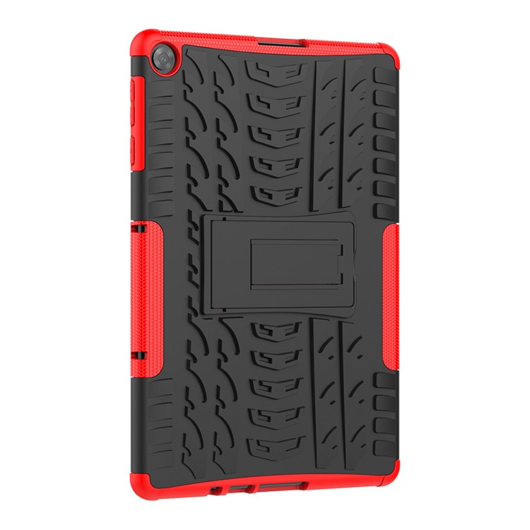 Dazzle Pattern PC + TPU Hybrid Kickstand Cover for Huawei MatePad T10 T10S - Red-7