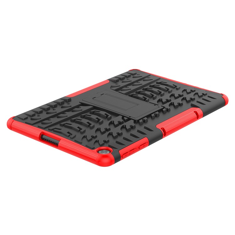 Dazzle Pattern PC + TPU Hybrid Kickstand Cover for Huawei MatePad T10 T10S - Red-9
