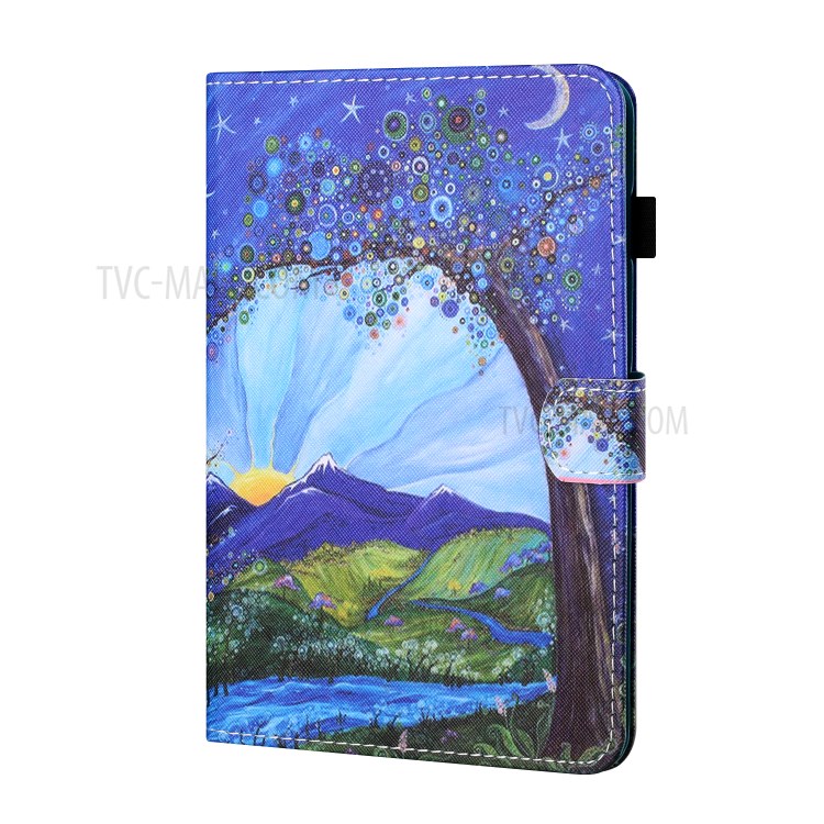 Card Holder Pattern Printing Stand Leather Tablet Casing for Huawei MediaPad T5 10.1 - Landscape-2
