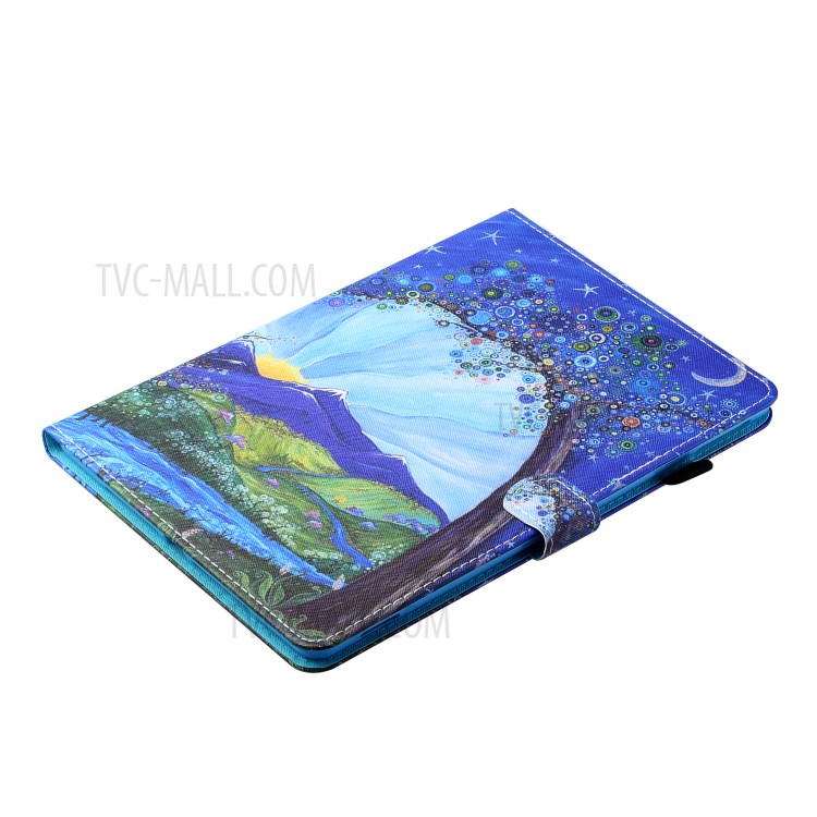 Card Holder Pattern Printing Stand Leather Tablet Casing for Huawei MediaPad T5 10.1 - Landscape-4