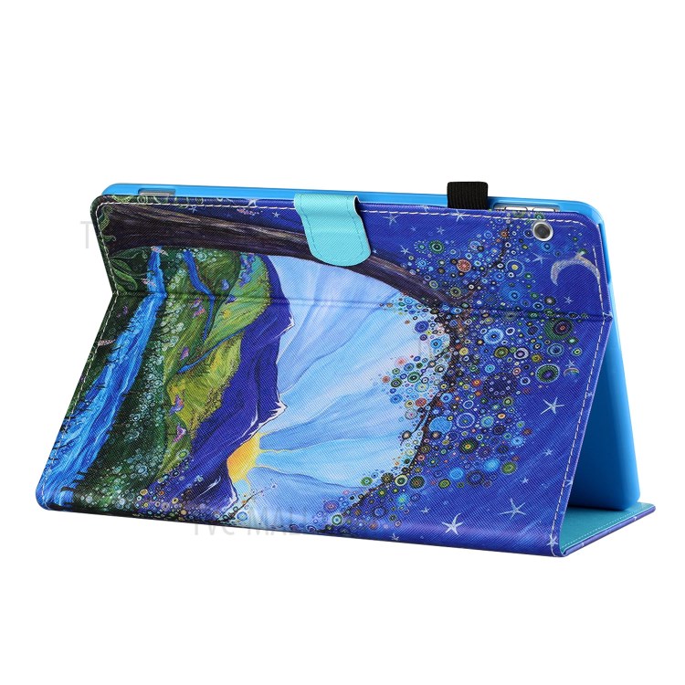 Card Holder Pattern Printing Stand Leather Tablet Casing for Huawei MediaPad T5 10.1 - Landscape-5