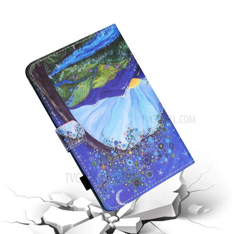 Card Holder Pattern Printing Stand Leather Tablet Casing for Huawei MediaPad T5 10.1 - Landscape-6