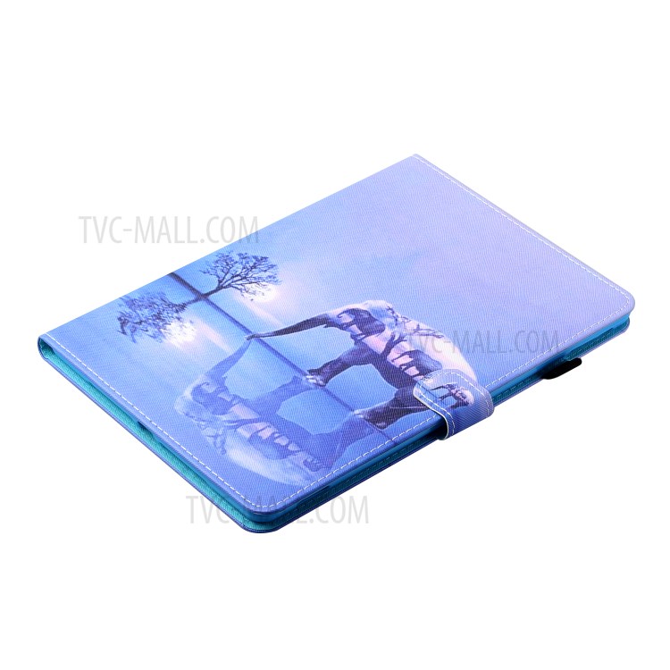 Card Holder Pattern Printing Stand Leather Tablet Casing for Huawei MediaPad T5 10.1 - Elephant-4