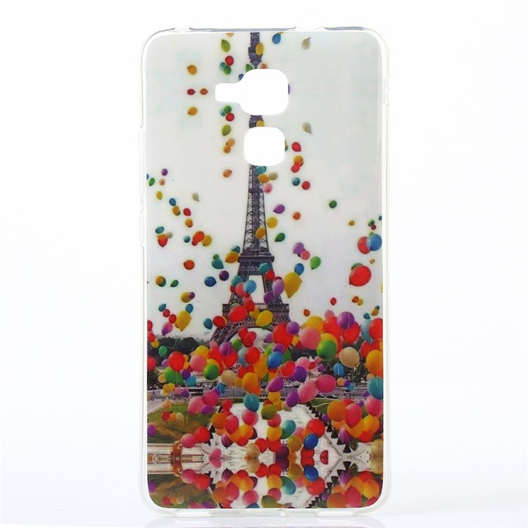 Soft IMD TPU Cover Case for Huawei Honor 5c / GT3 - Eiffel Tower and Balloon-1