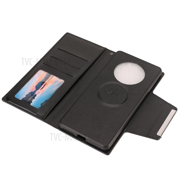 Detachable Wallet Leather Shell Inner TPU Case for Huawei Mate 40 Pro Protective Cover - Black-4