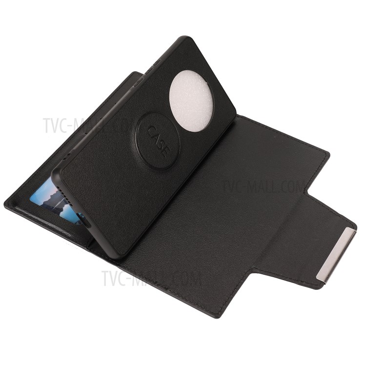 Detachable Wallet Leather Shell Inner TPU Case for Huawei Mate 40 Pro Protective Cover - Black-5