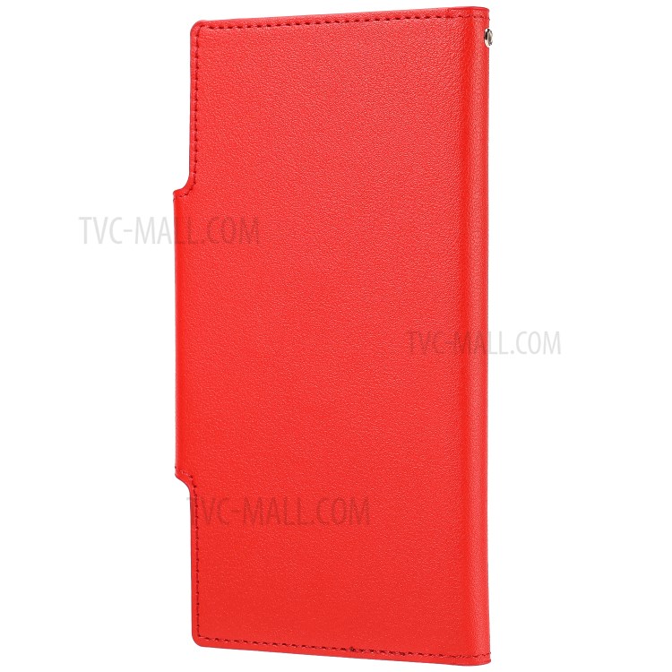 Detachable Wallet Leather Shell Inner TPU Case for Huawei Mate 40 Pro Protective Cover - Red-2