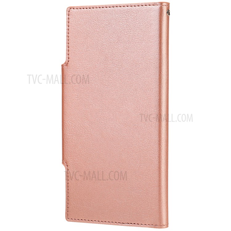 Caja De Cuero De Cuero Billetera Desmontable Caso De TPU Para Huawei Mate 40 Pro Cubierta Protectora - Oro Rosa-2