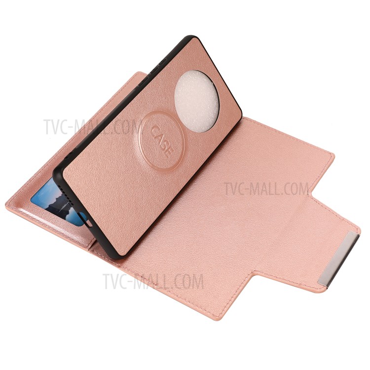 Caja De Cuero De Cuero Billetera Desmontable Caso De TPU Para Huawei Mate 40 Pro Cubierta Protectora - Oro Rosa-5