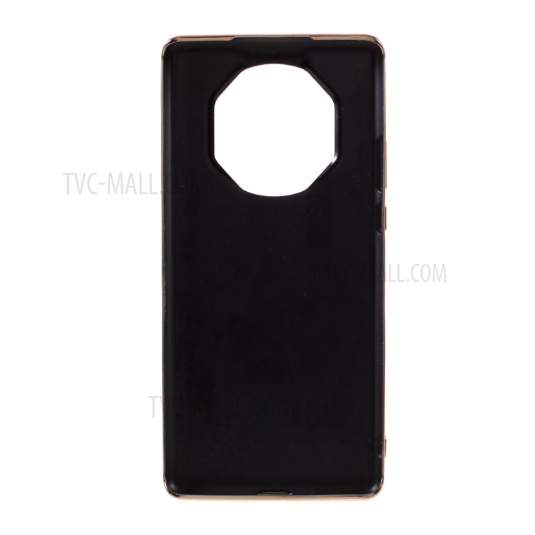 Plated TPU + Genuine Leather Lizard Texture Phone Case for Huawei Mate 40 RS Porsche Design - Green-3