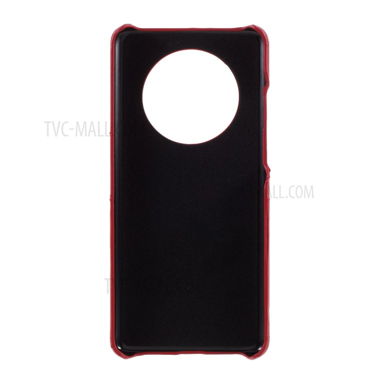 Double Card Slots PU Leather Coated PC Cover for Huawei Mate 40 - Red-3