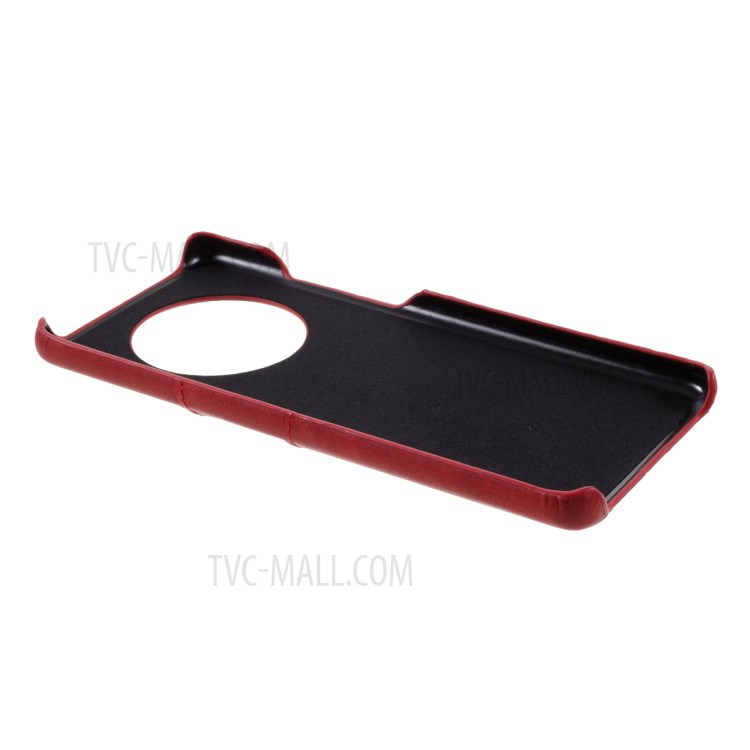 Double Card Slots PU Leather Coated PC Cover for Huawei Mate 40 - Red-7