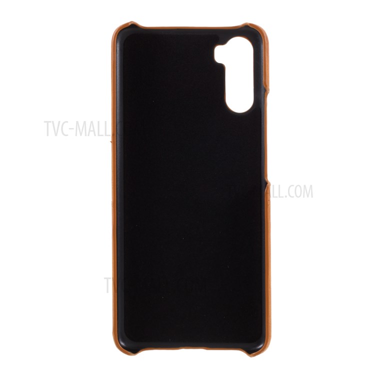 Double Card Slots PU Leather Coated PC Cover for Huawei Mate 40 Lite - Light Brown-3