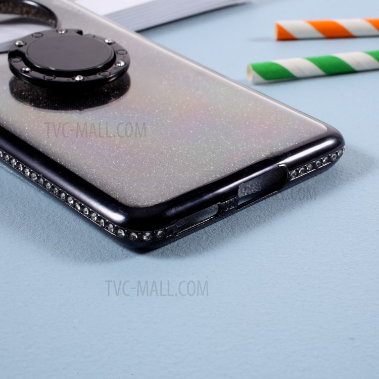 Gleaming Sequins + Rhinestone Decor TPU Phone Back Cover Shell for Huawei Mate 40 Pro - Black-4