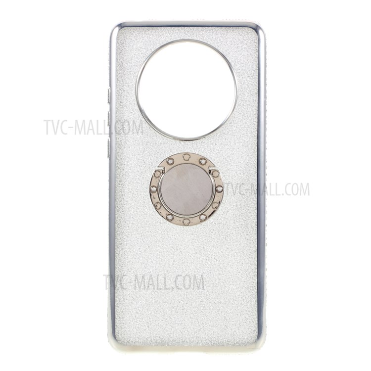 Gleaming Sequins + Rhinestone Decor TPU Phone Back Cover Shell for Huawei Mate 40 Pro - Silver-1