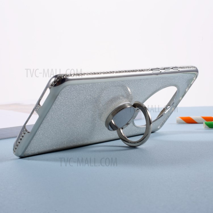 Gleaming Sequins + Rhinestone Decor TPU Phone Back Cover Shell for Huawei Mate 40 Pro - Silver-6