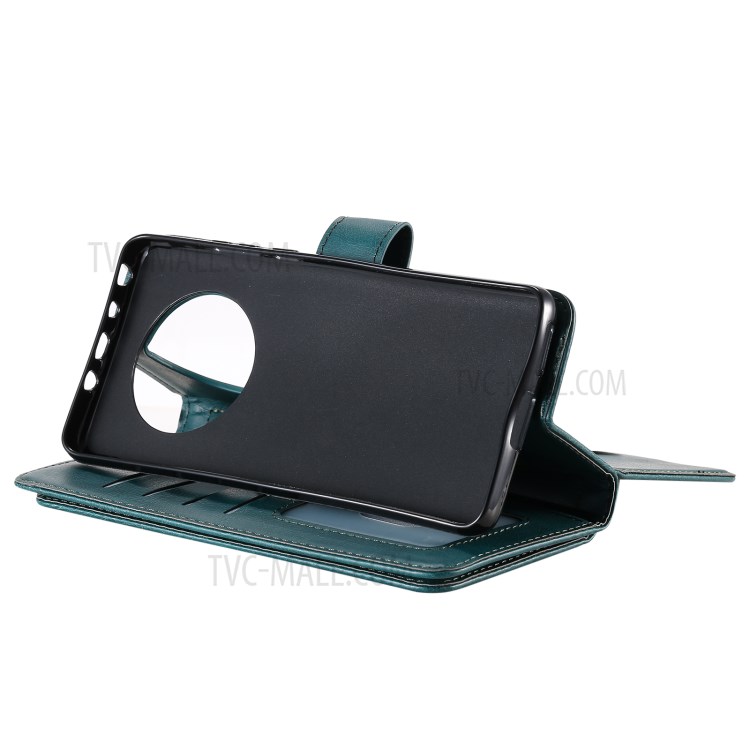 Multi-function 10 Card Slots Case for Huawei Mate 40 Pro Stand Leather Cover - Green-10