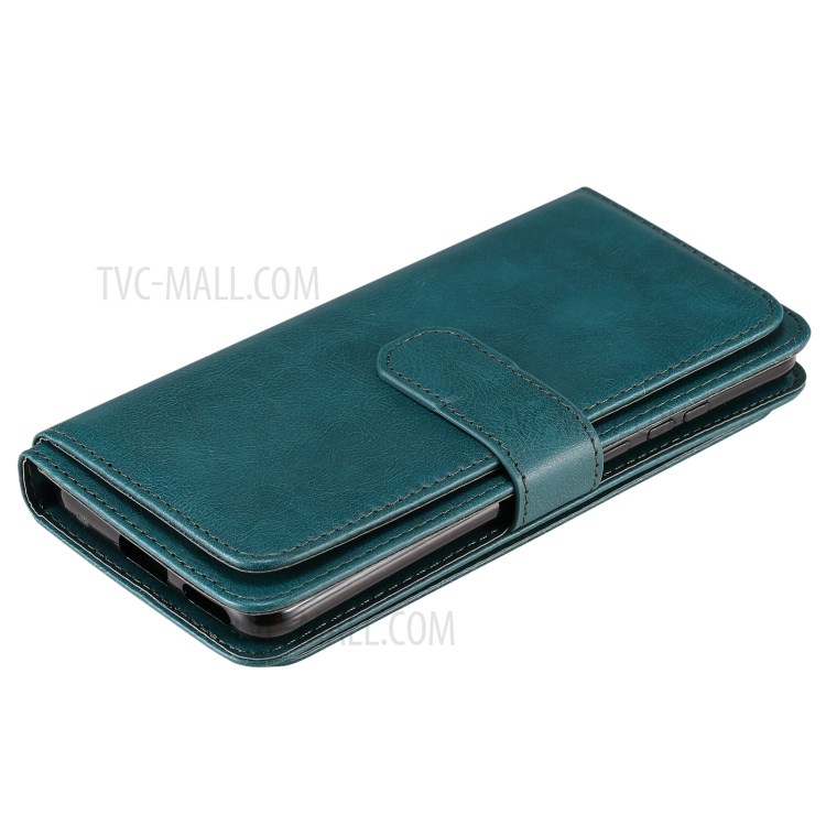 Multi-function 10 Card Slots Case for Huawei Mate 40 Pro Stand Leather Cover - Green-11