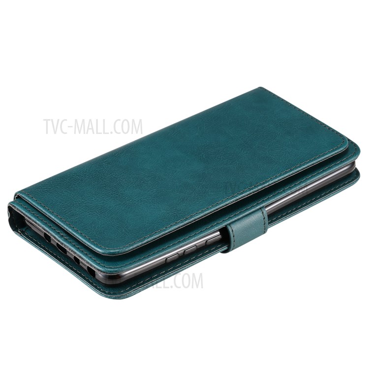 Multi-function 10 Card Slots Case for Huawei Mate 40 Pro Stand Leather Cover - Green-12