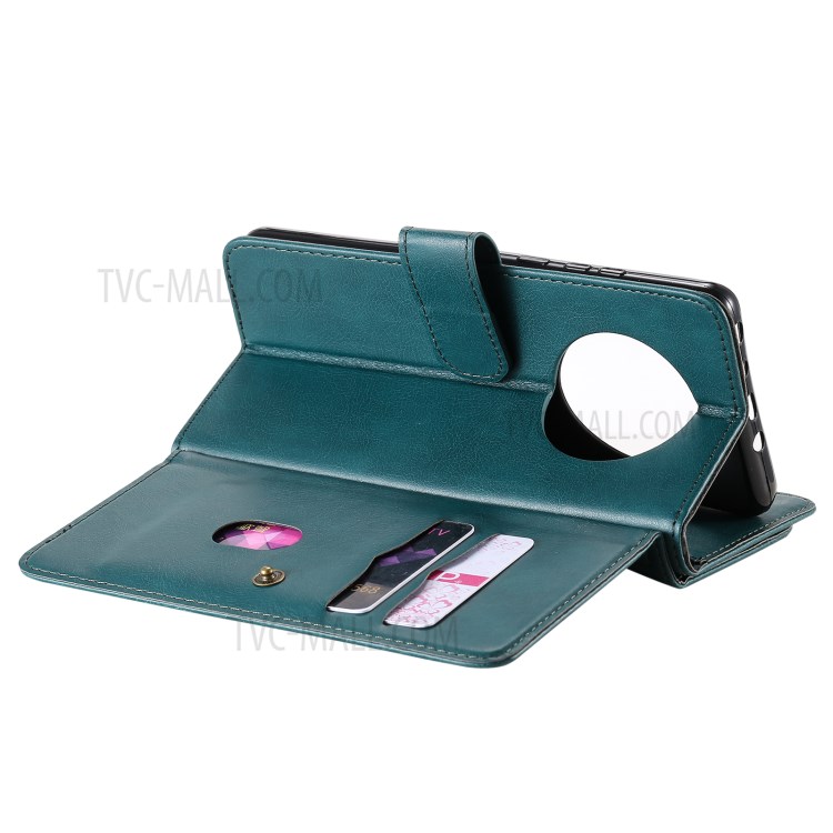 Multi-function 10 Card Slots Case for Huawei Mate 40 Pro Stand Leather Cover - Green-9