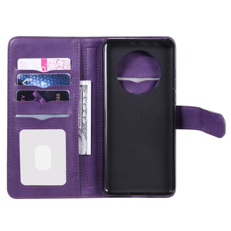 Multi-function 10 Card Slots Case for Huawei Mate 40 Pro Stand Leather Cover - Purple-6