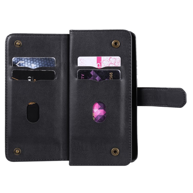 Multi-function 10 Card Slots Case for Huawei Mate 40 Wallet Leather Cover - Black-7