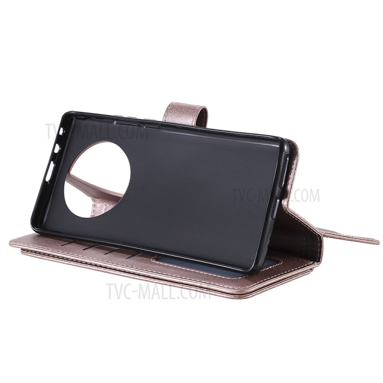 Multi-function 10 Card Slots Case for Huawei Mate 40 Wallet Leather Cover - Rose Gold-10